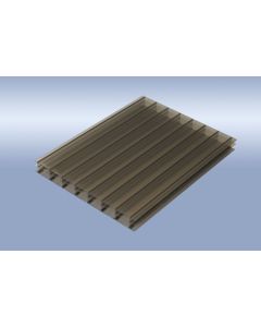 Dacheindeckung Komplettset | Polycarbonat Stegdreifachplatten Marlon® | 16mm - Bronze